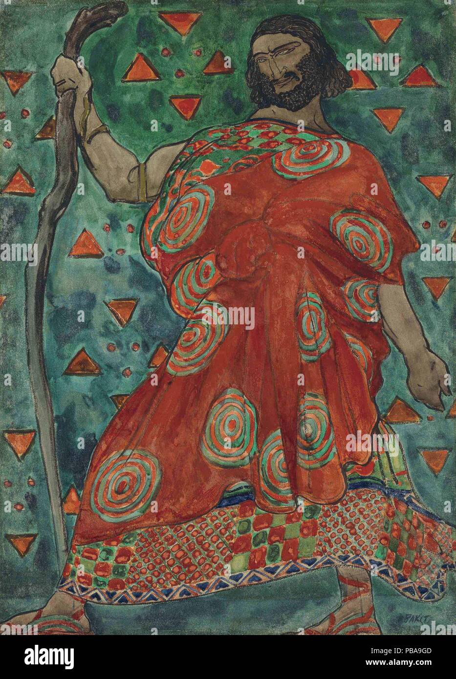 Disegno di costumi per il dramma Edipo a Colonus da Sofocle. Museo: Collezione privata. Foto Stock