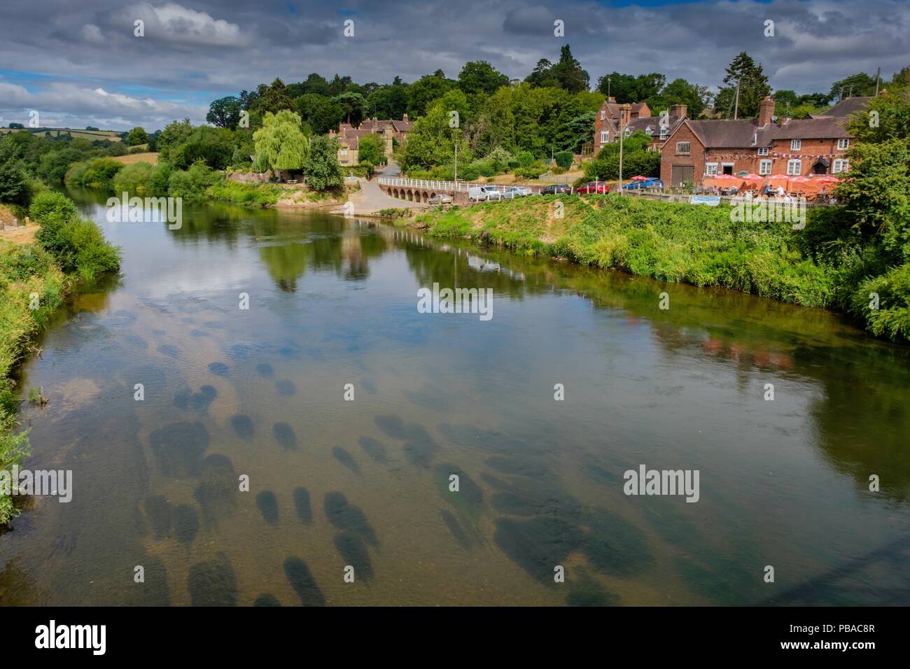 Arley superiore, sulle rive del fiume Severn, Worcestershire Foto Stock
