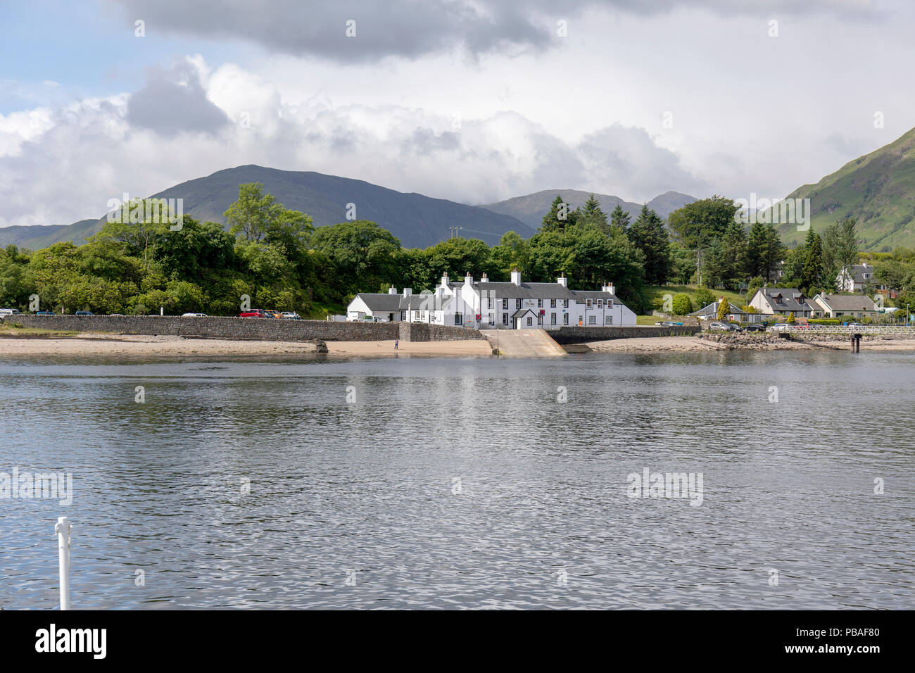 Corran Ferry. Nether Lochabar ferry terminal e il punto di sbarco Foto Stock