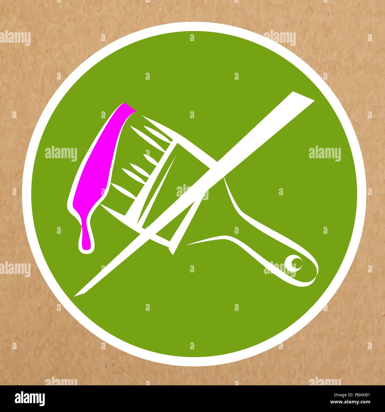 Colorante free icon, badge adesivo formato, illustrazione vettoriale Illustrazione Vettoriale