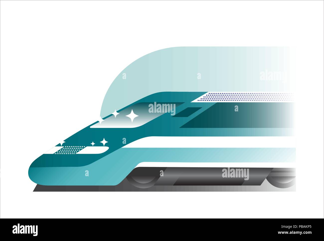 Icona del treno nel piatto uno stile gradiente, illustrazione vettoriale Illustrazione Vettoriale