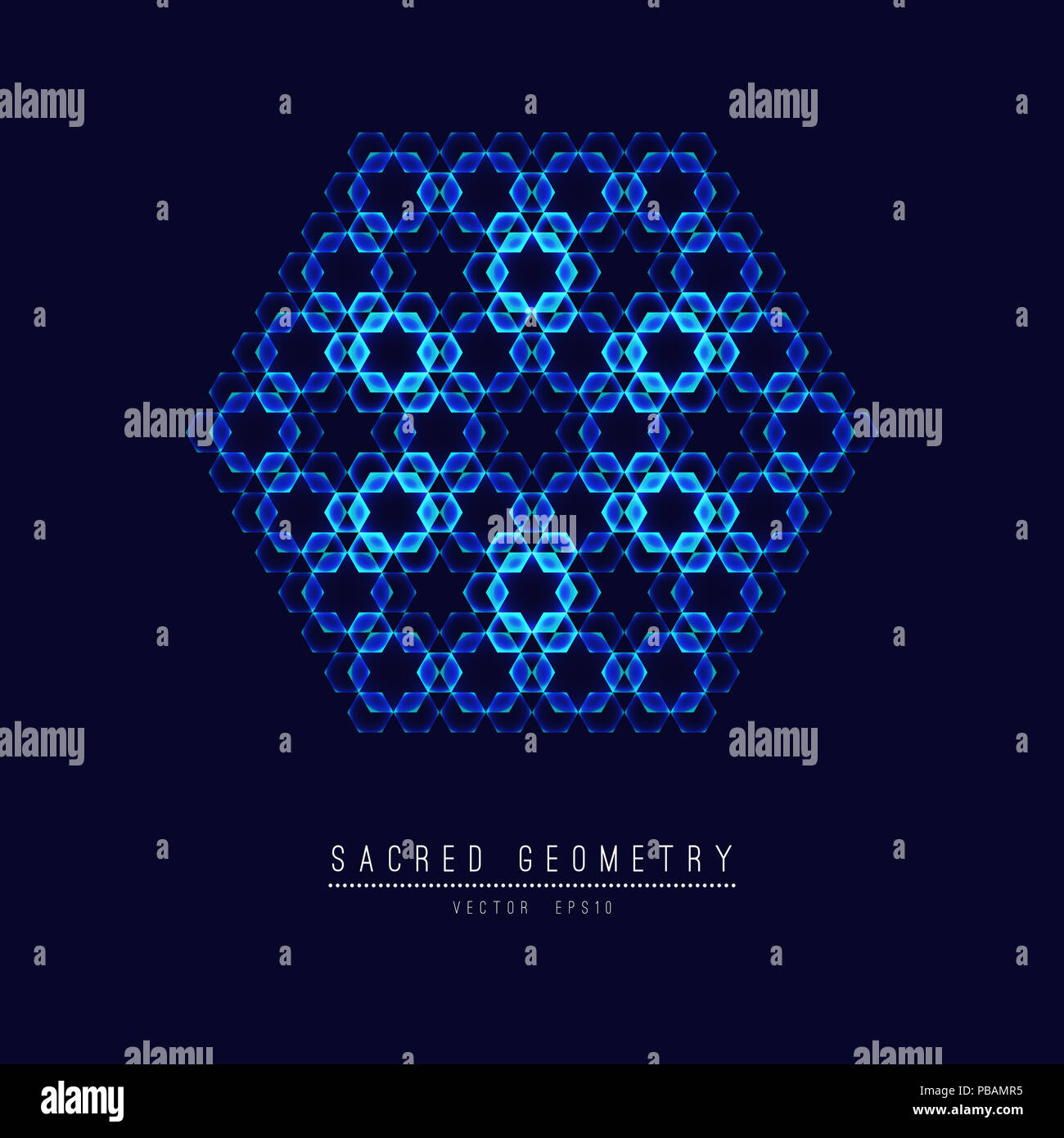 Geometria Sacra elemento linea fiore della vita . illustrazione . Foto Stock