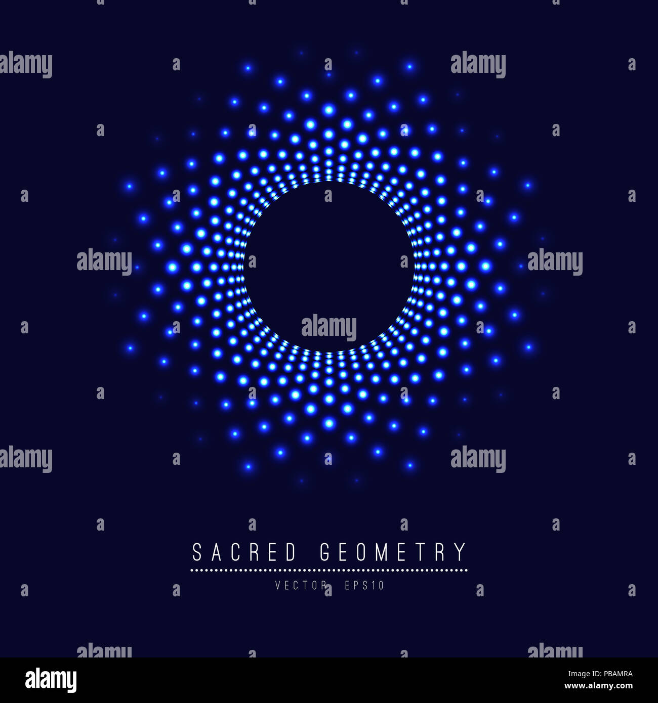 Geometria Sacra elemento linea fiore della vita . illustrazione . Foto Stock