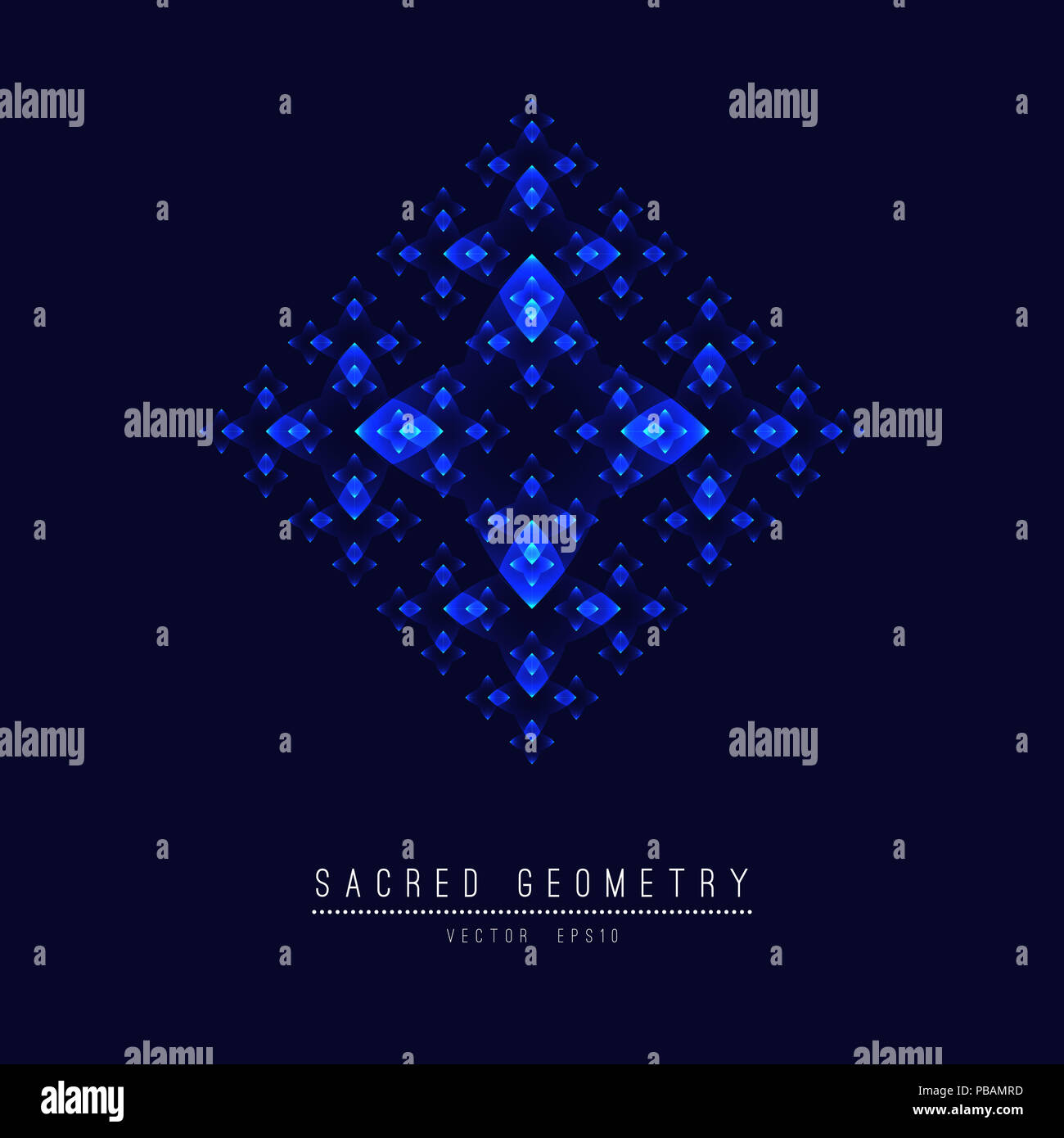 Geometria Sacra elemento linea fiore della vita . illustrazione . Foto Stock
