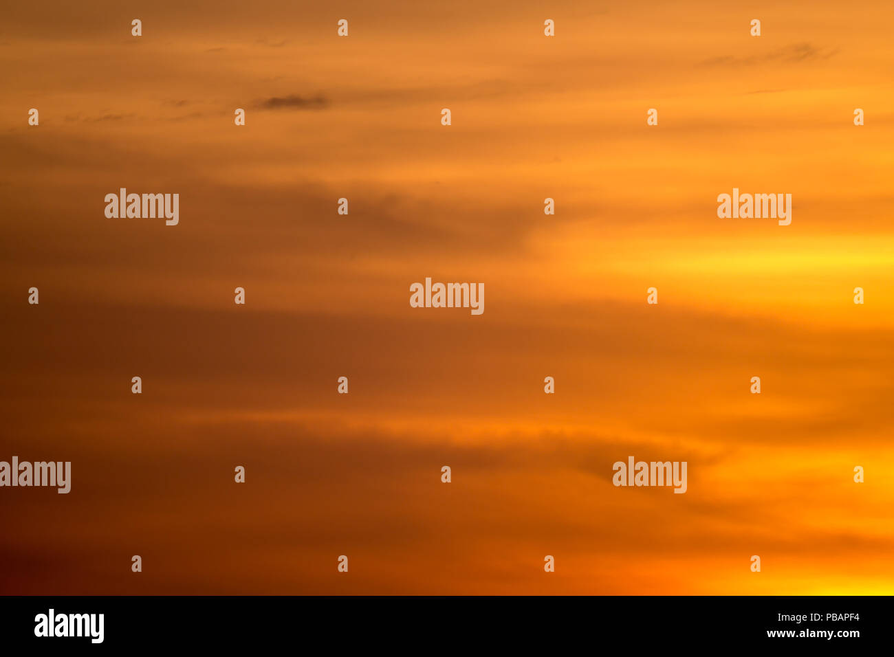 Texture di luminose del cielo della sera durante il tramonto. Foto Stock