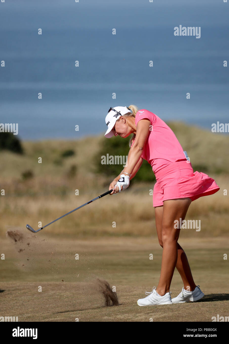 La svedese Anna Nordqvist il 16° giorno del secondo anno dell'Aberdeen Standard Investments Ladies Scottish Open 2018 al Gullane Golf Club. STAMPA ASSOCIAZIONE Foto, Foto data: Venerdì 27 luglio 2018. Il credito fotografico dovrebbe essere: Jane Barlow/PA Wire. Foto Stock