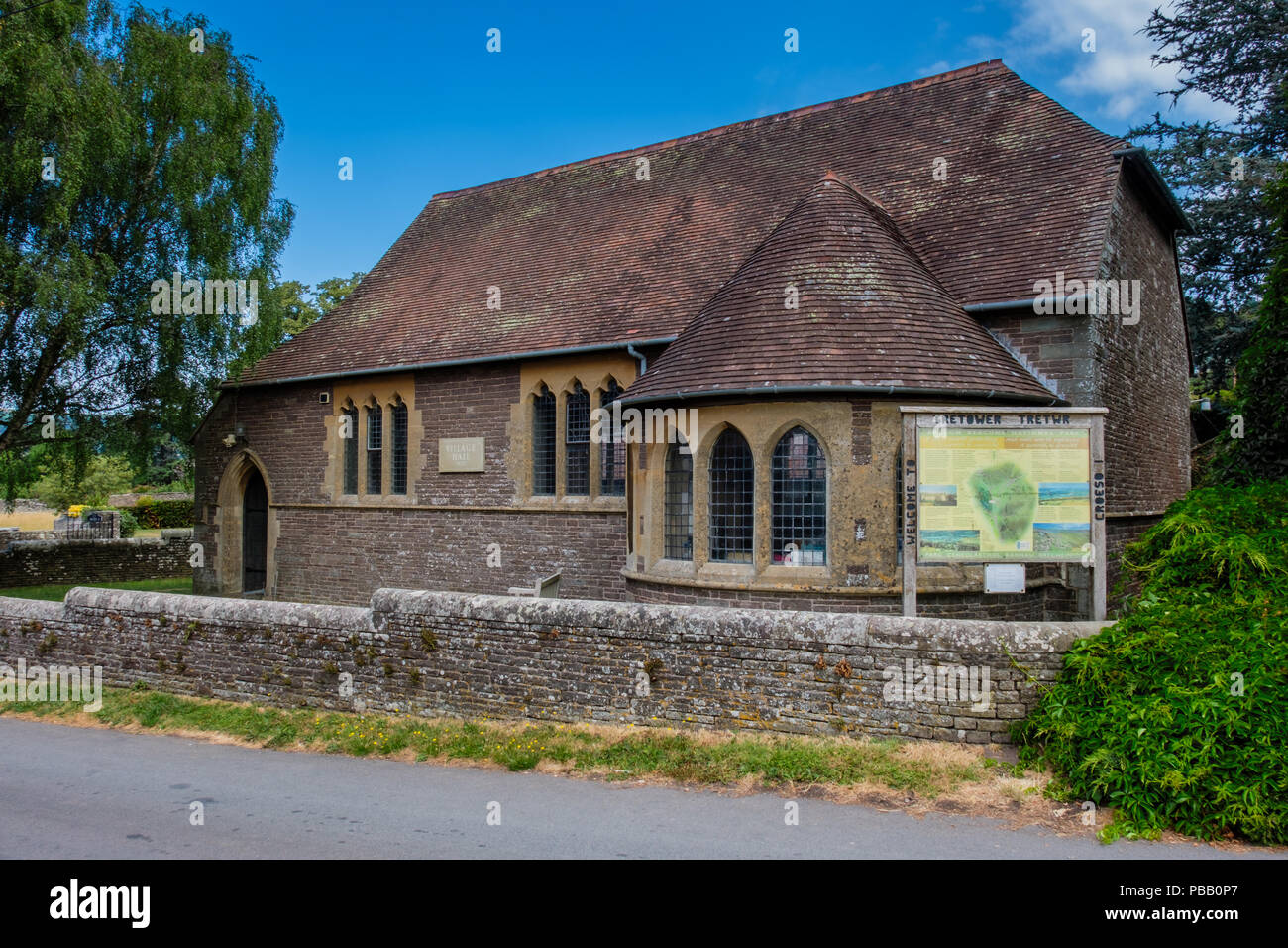 Tretower Village Hall di Tretower, vicino a Crickhowell, POWYS, GALLES Foto Stock