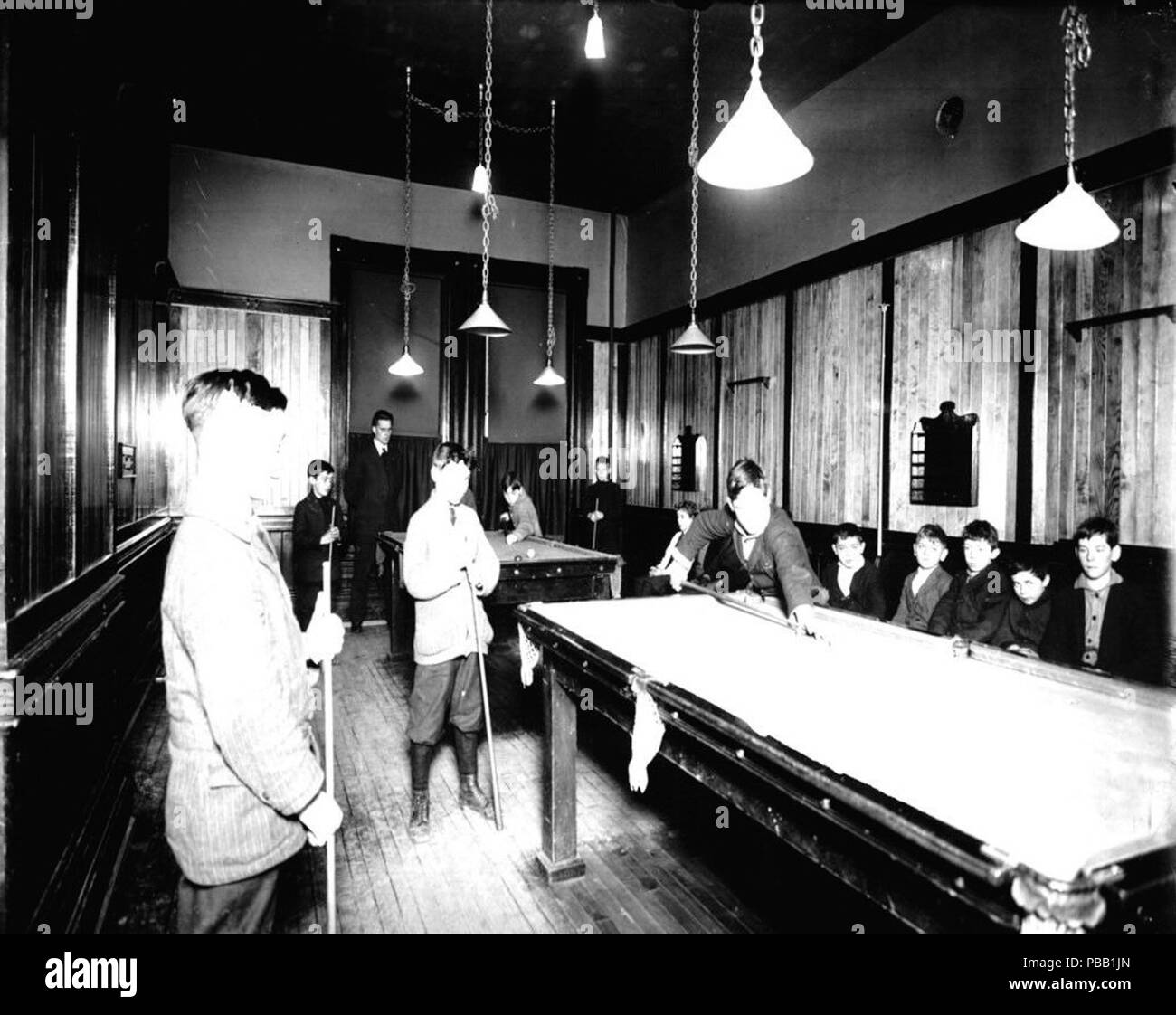 1060 Moss Park centro ricreativo sala biliardo Foto Stock