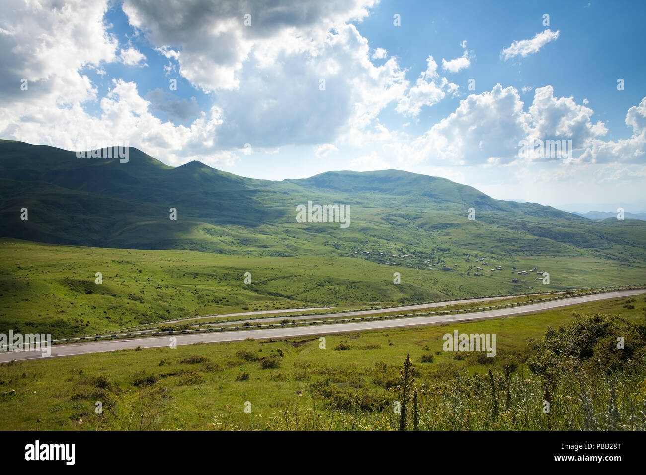 Autostrada, strada in montagna, strada di montagna Foto Stock