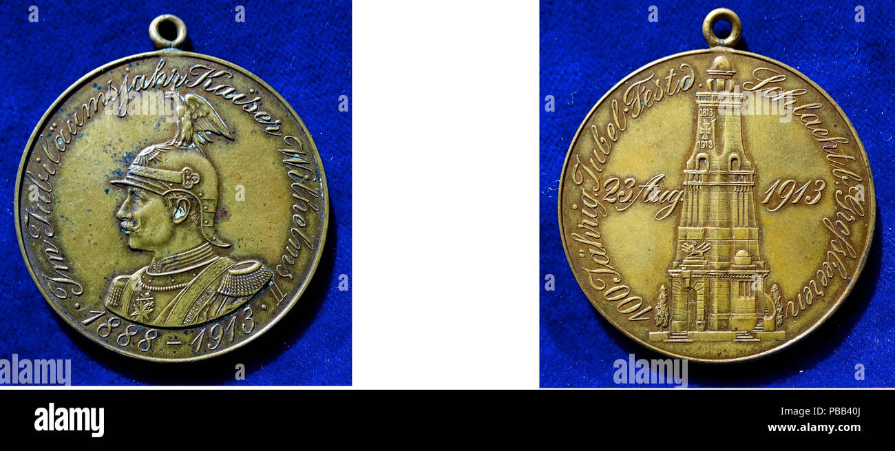 1081 Guerra Napoleonica medaglia Battaglia di Großbeeren 1813 Foto Stock