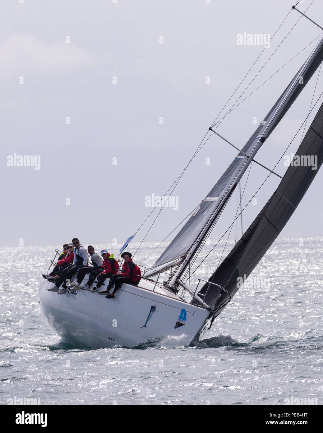 Barche a vela racing durante la Ilhabela Sailing Week Foto Stock