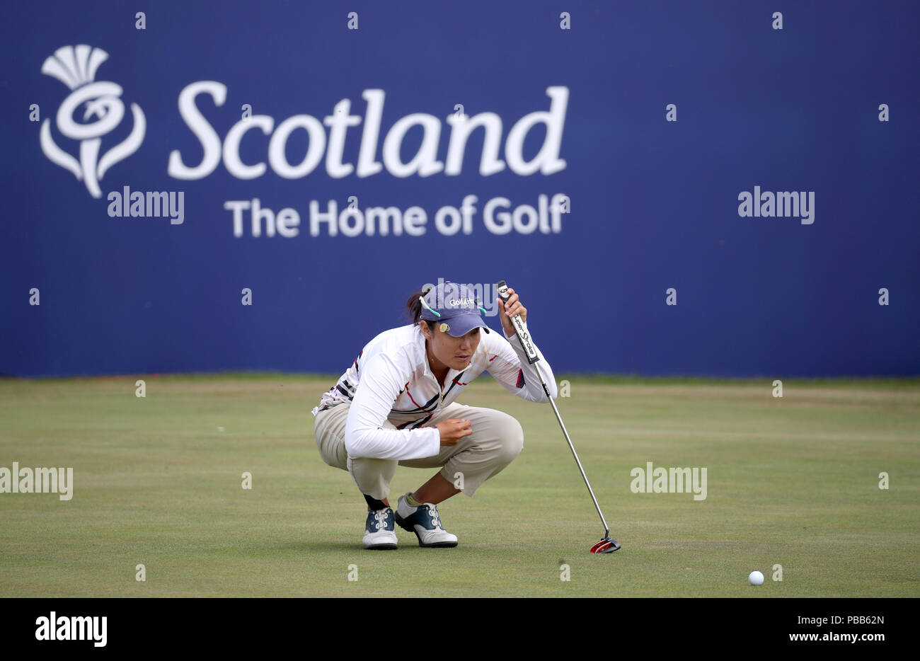 USA's Tiffany Joh sul 18 ° verde durante il giorno due del 2018 Aberdeen Standard Investments Ladies Scottish Open al Gullane Golf Club. STAMPA ASSOCIAZIONE Foto, Foto data: Venerdì 27 luglio 2018. Il credito fotografico dovrebbe essere: Jane Barlow/PA Wire. Foto Stock