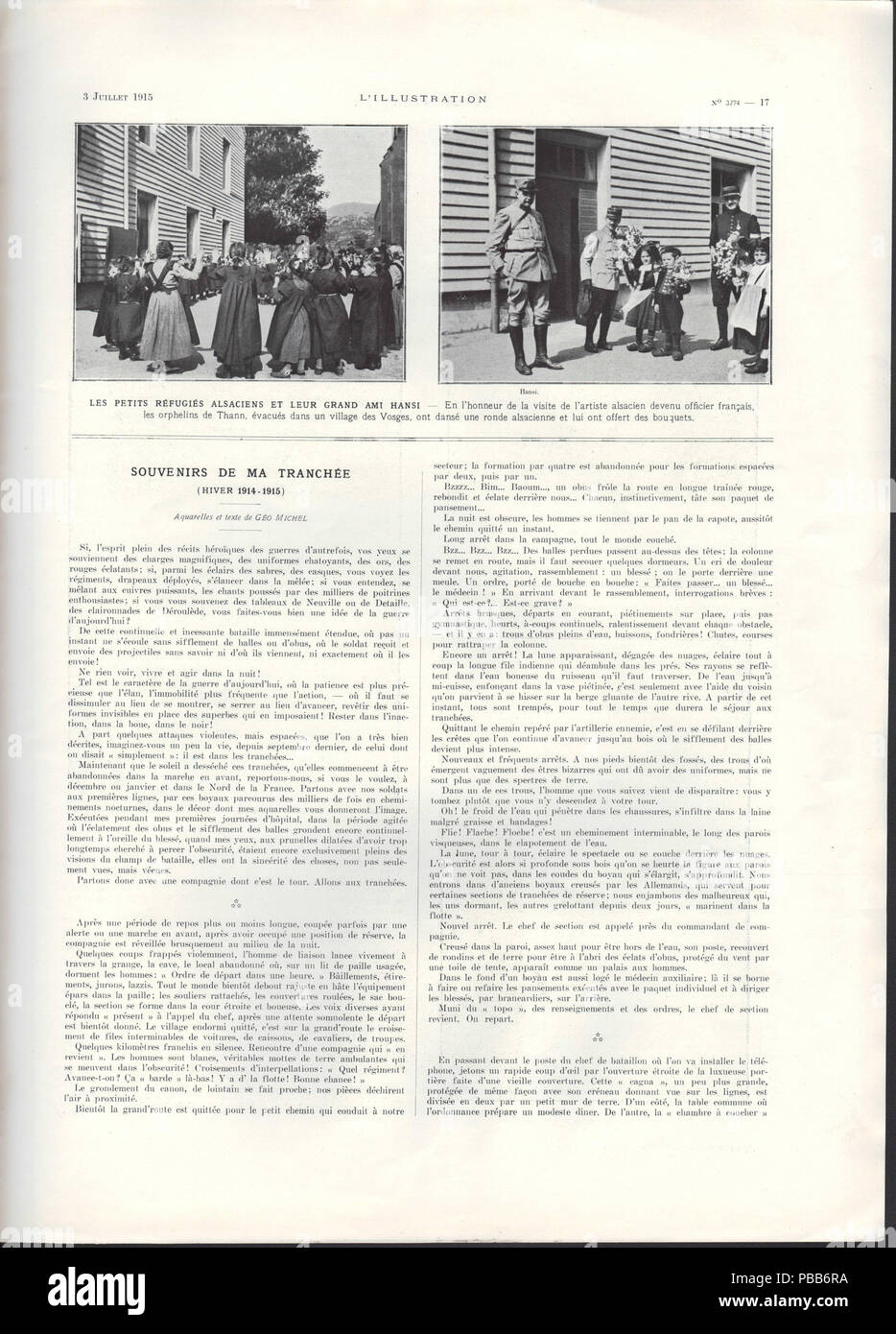 1106 n. 3774 3 juillet 1915, scansione 23, Pagina 17 Foto Stock