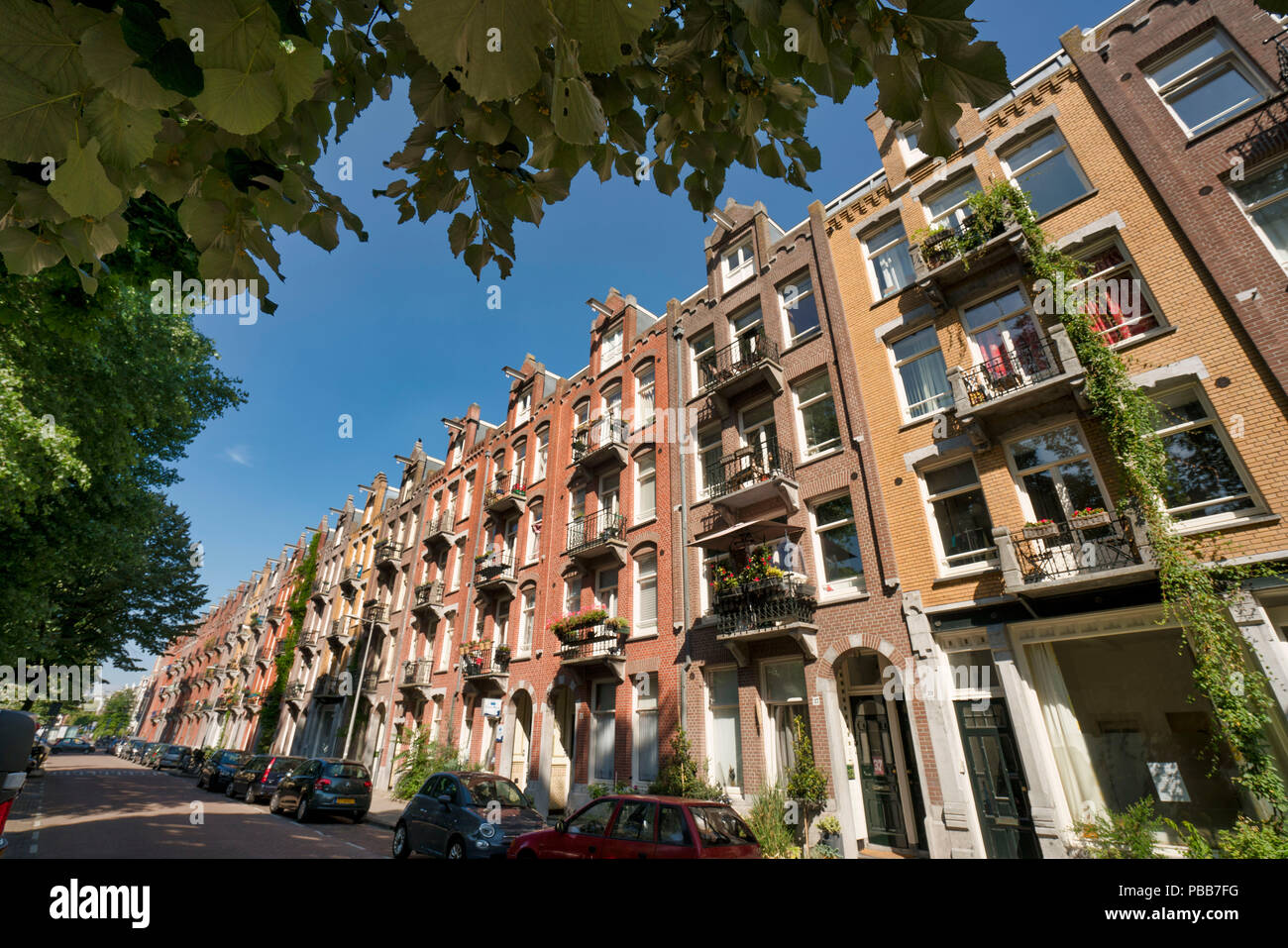 Tipico olandese case di Amsterdam Foto Stock
