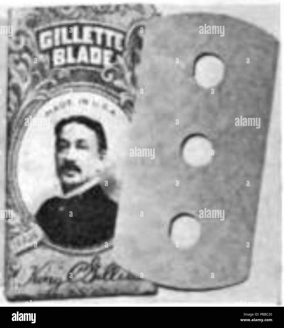 1141 design originale Gillette a doppia lama a bordo con imballaggio Foto Stock