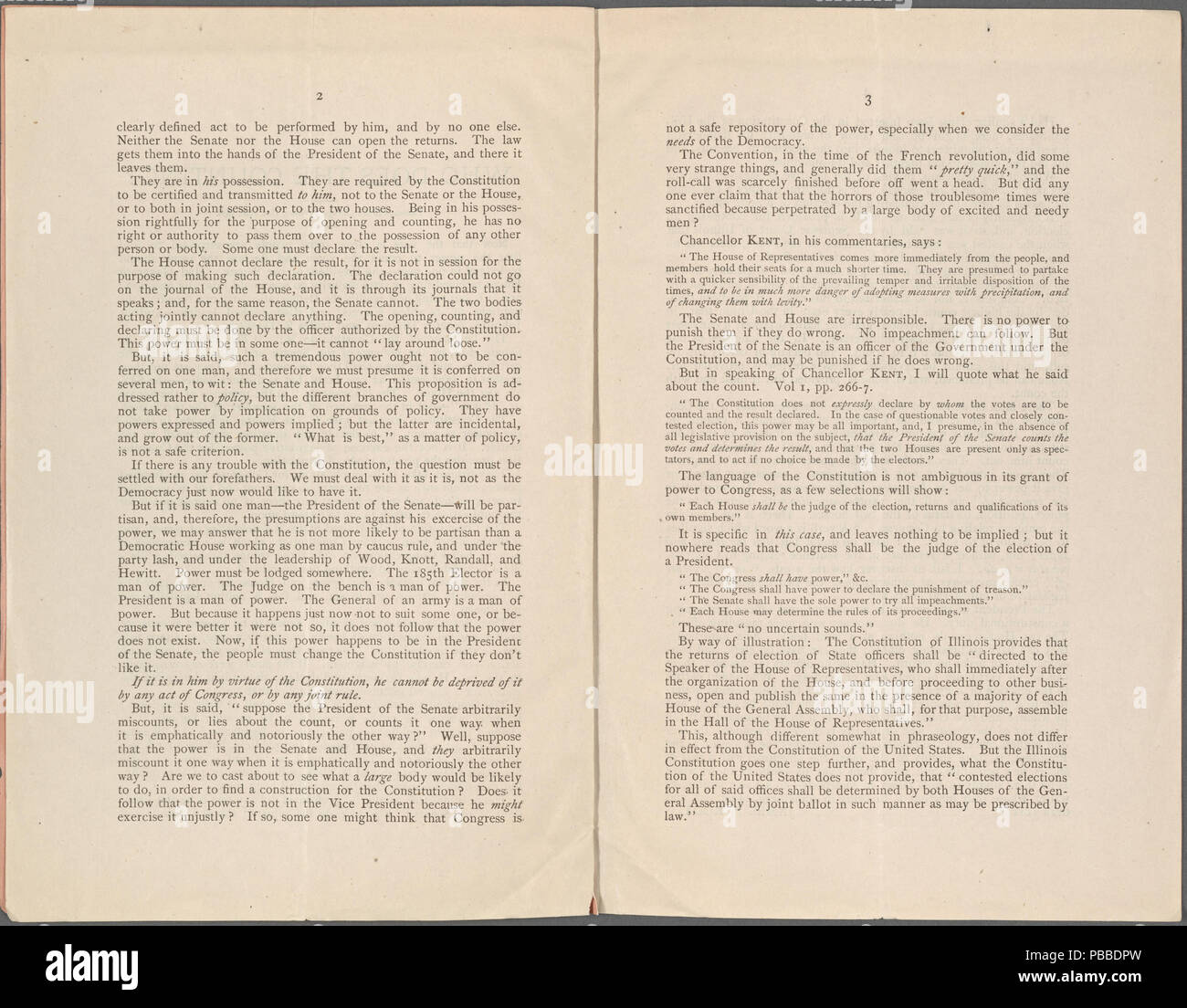 1160 opuscoli relativi al conteggio degli scrutini elettorali (NYPL b11652246-5023143) Foto Stock
