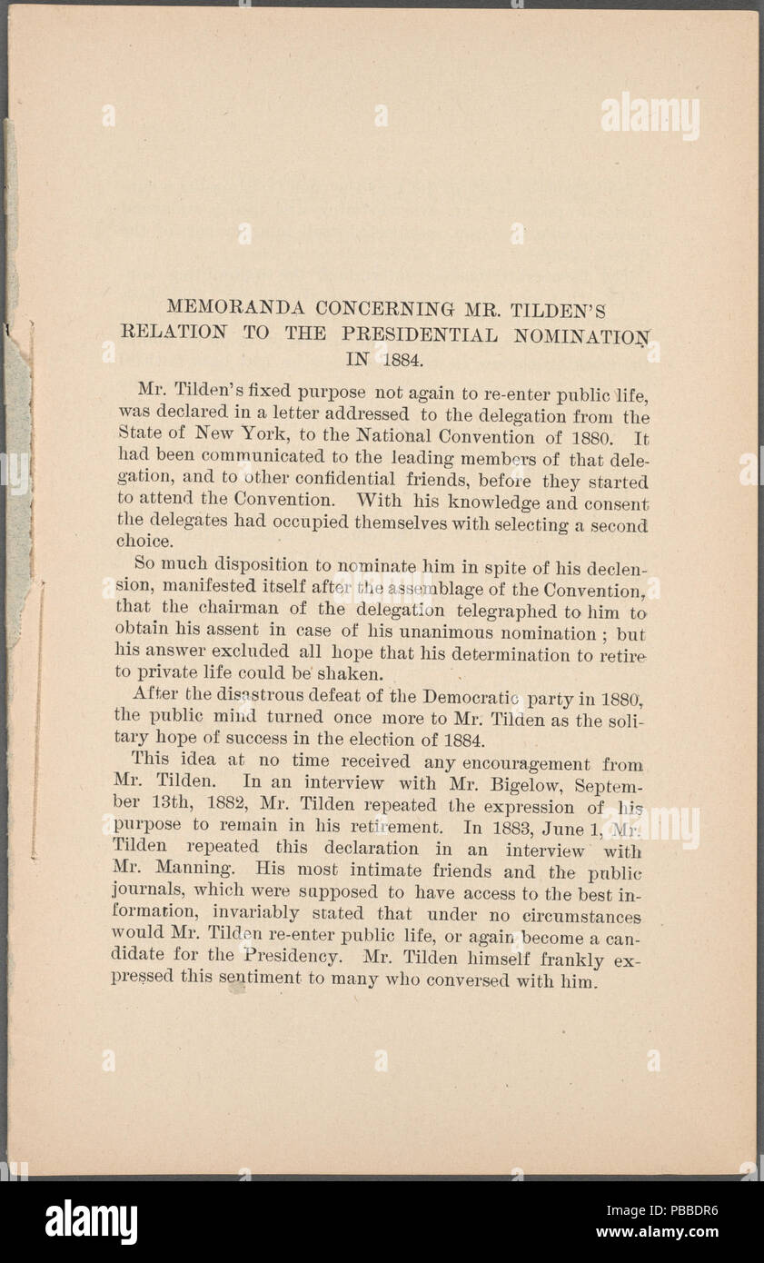 1160 opuscoli relativi al conteggio degli scrutini elettorali (NYPL b11652246-5023152) Foto Stock