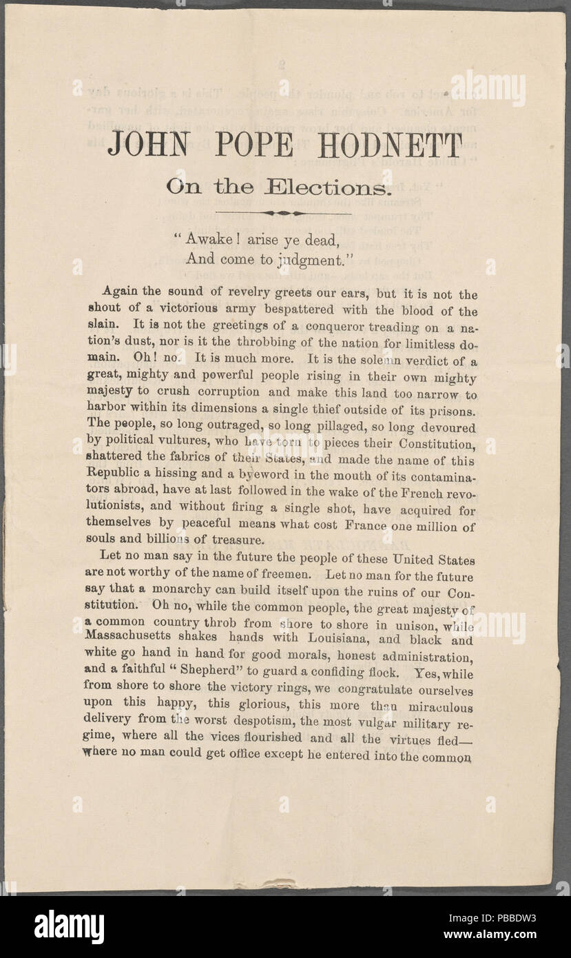 1161 opuscoli relativi al conteggio degli scrutini elettorali (NYPL b11652246-5023213) Foto Stock