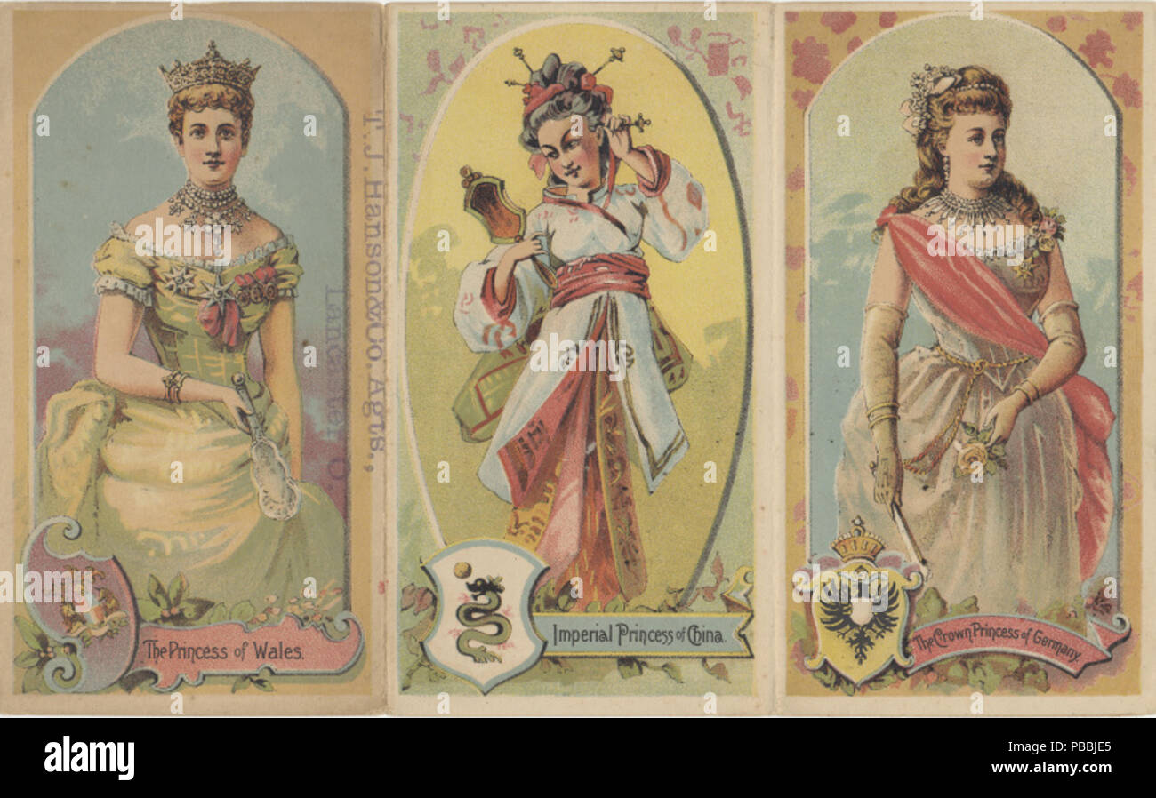 . Inglese: persistente URL: digital.lib.muohio.edu/u?/tradecards,2282 soggetto (TGM): Righelli; Principesse; aratri; aratura; delle macchine agricole & attrezzi; Agricoltura; Aziende; parole chiave: la principessa di Galles Crown Princess della Germania la principessa imperiale del Giappone . circa 1900 1227 Princess aratro Co. (3092855741) Foto Stock