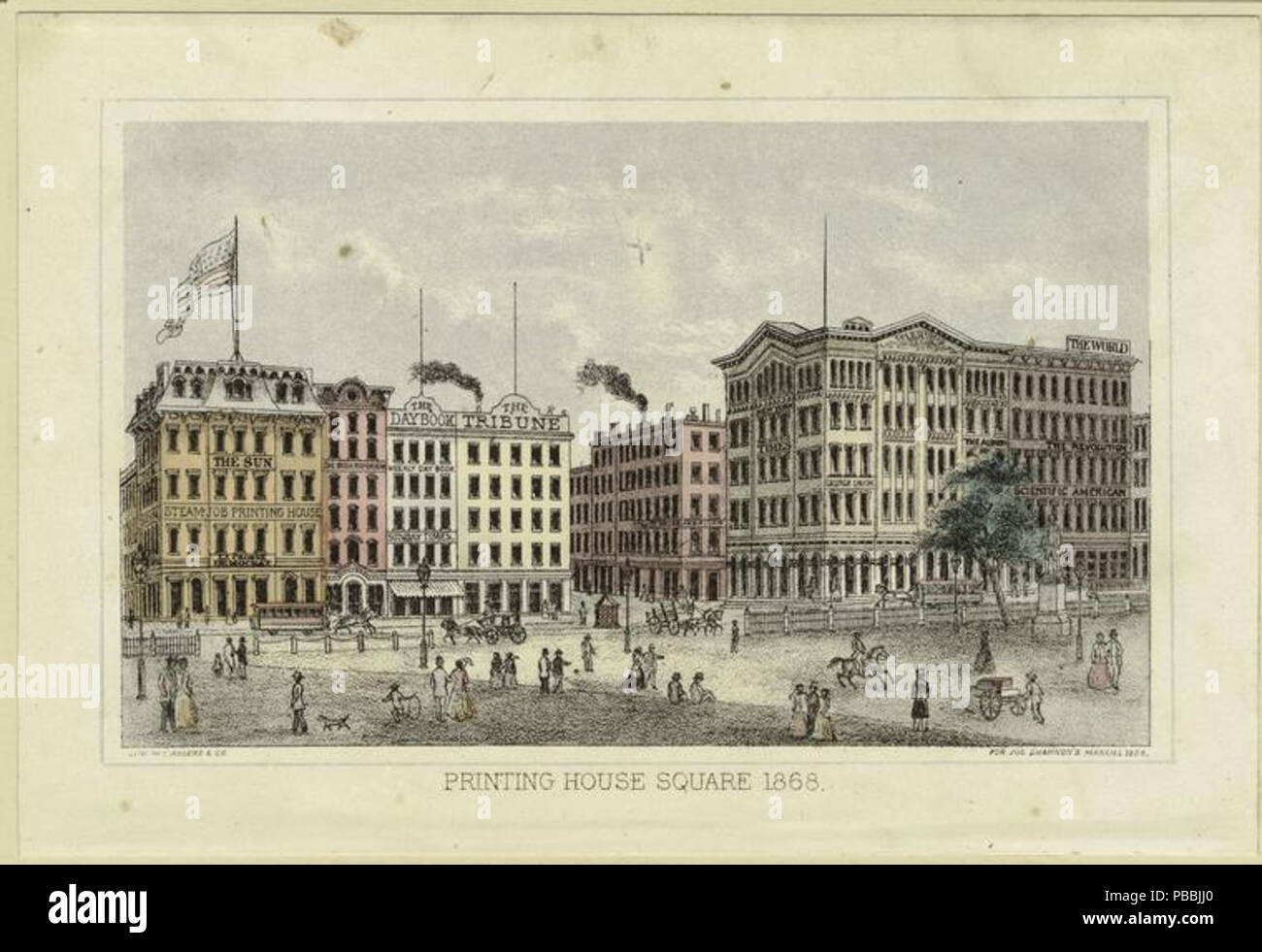 1228 Printing House square 1868-W. C. Rogers Foto Stock
