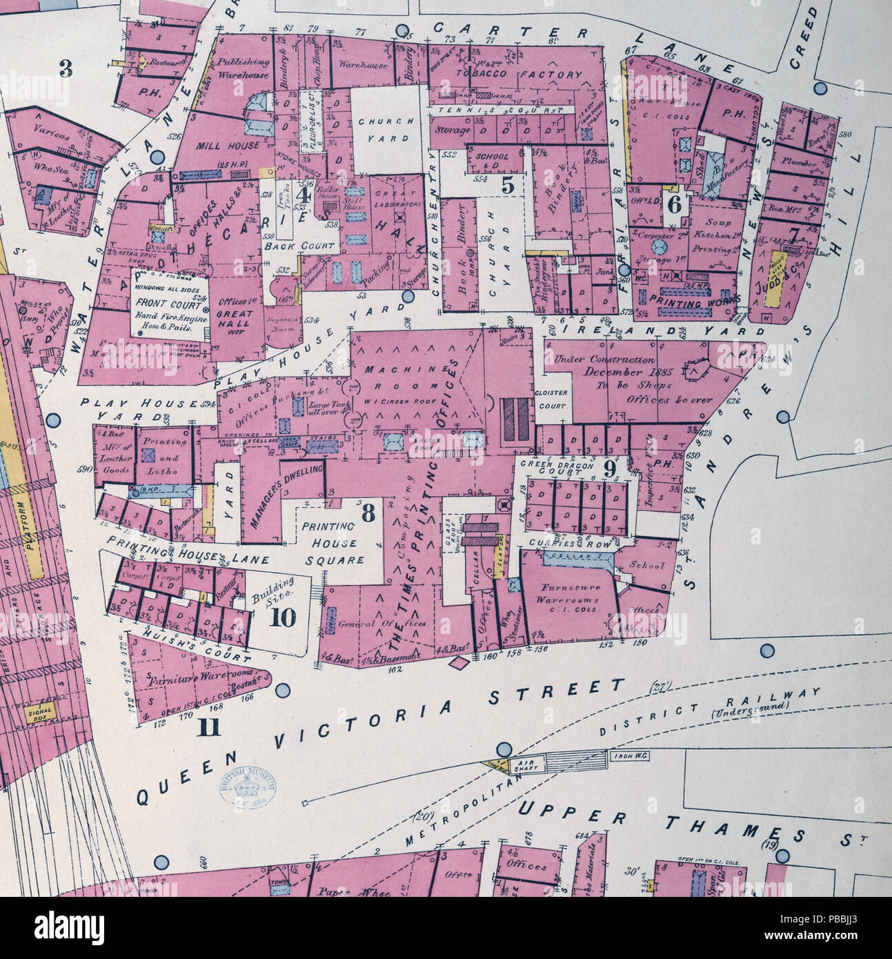 1228 Printing-House-Square-1886 Foto Stock