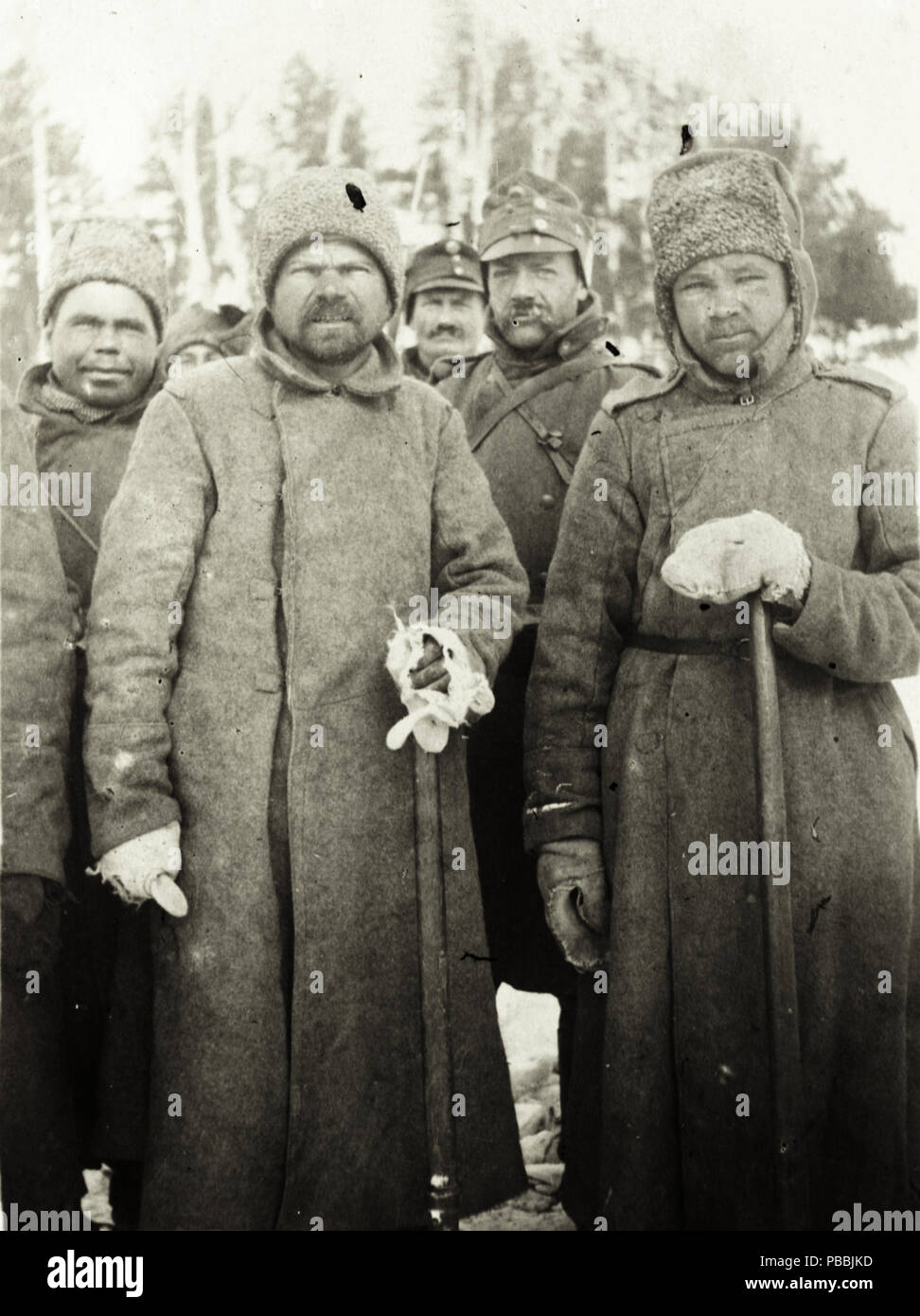 1228 prigioniero di guerra, Russo a saldare, soldato, la prima guerra mondiale Fortepan 85700 Foto Stock