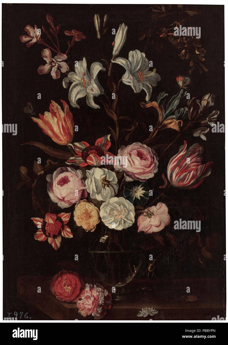 José de Arellano / 'vaso di fiori". XVII secolo. Olio su tela. Museo : Museo del Prado di Madrid, España. Foto Stock