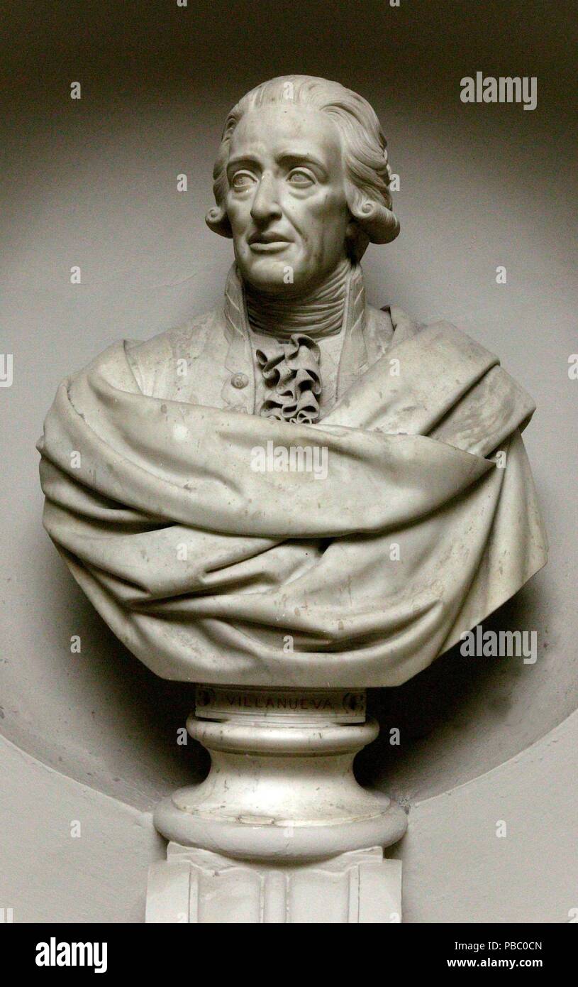 José Gragera y Herboso / 'Juan de Villanueva'. 1877 - 1878. Il marmo. Museo : Museo del Prado di Madrid, España. Foto Stock