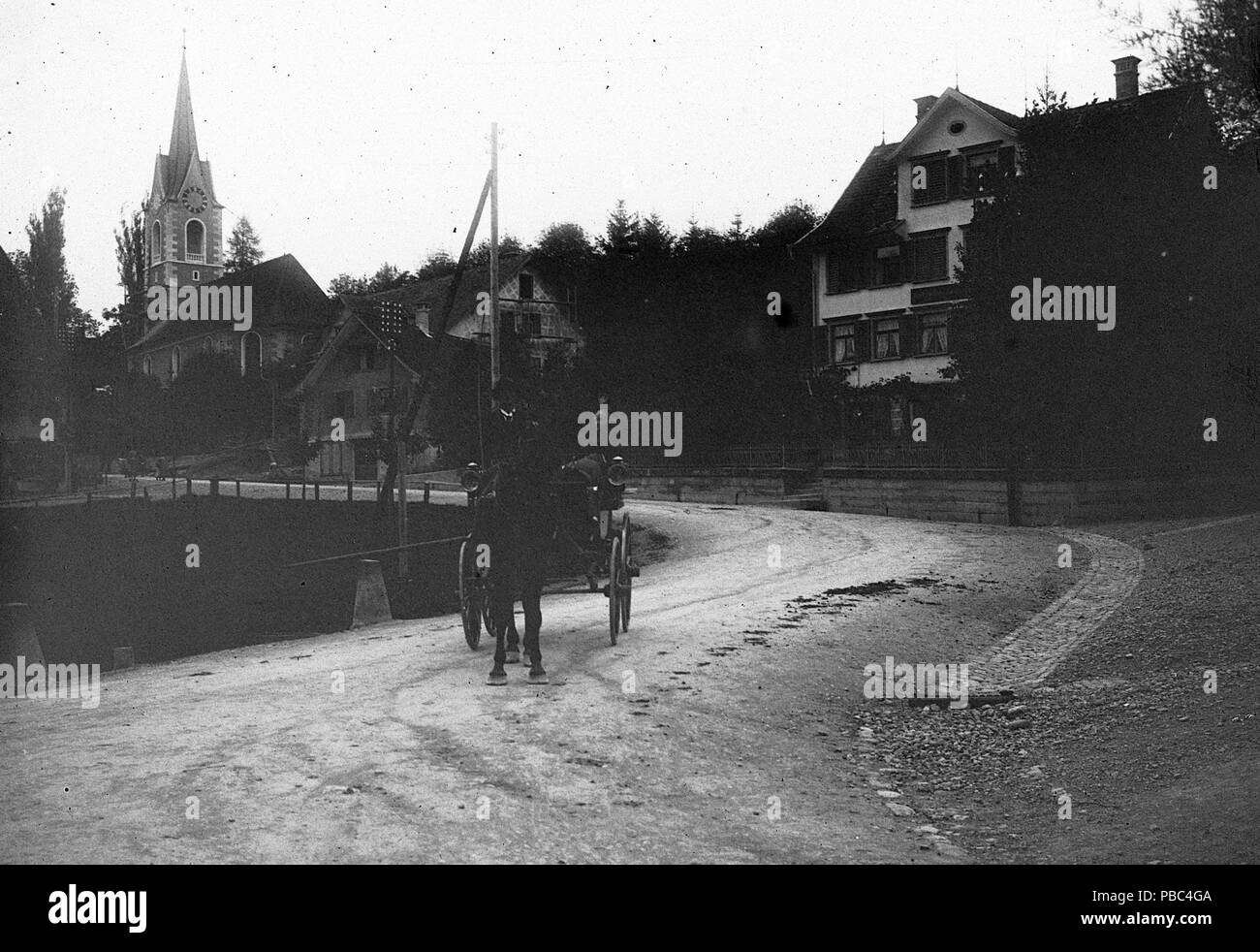 1194 foto, pullman, carrello, teamster, cavallo, chiesa Fortepan 17741 Foto Stock