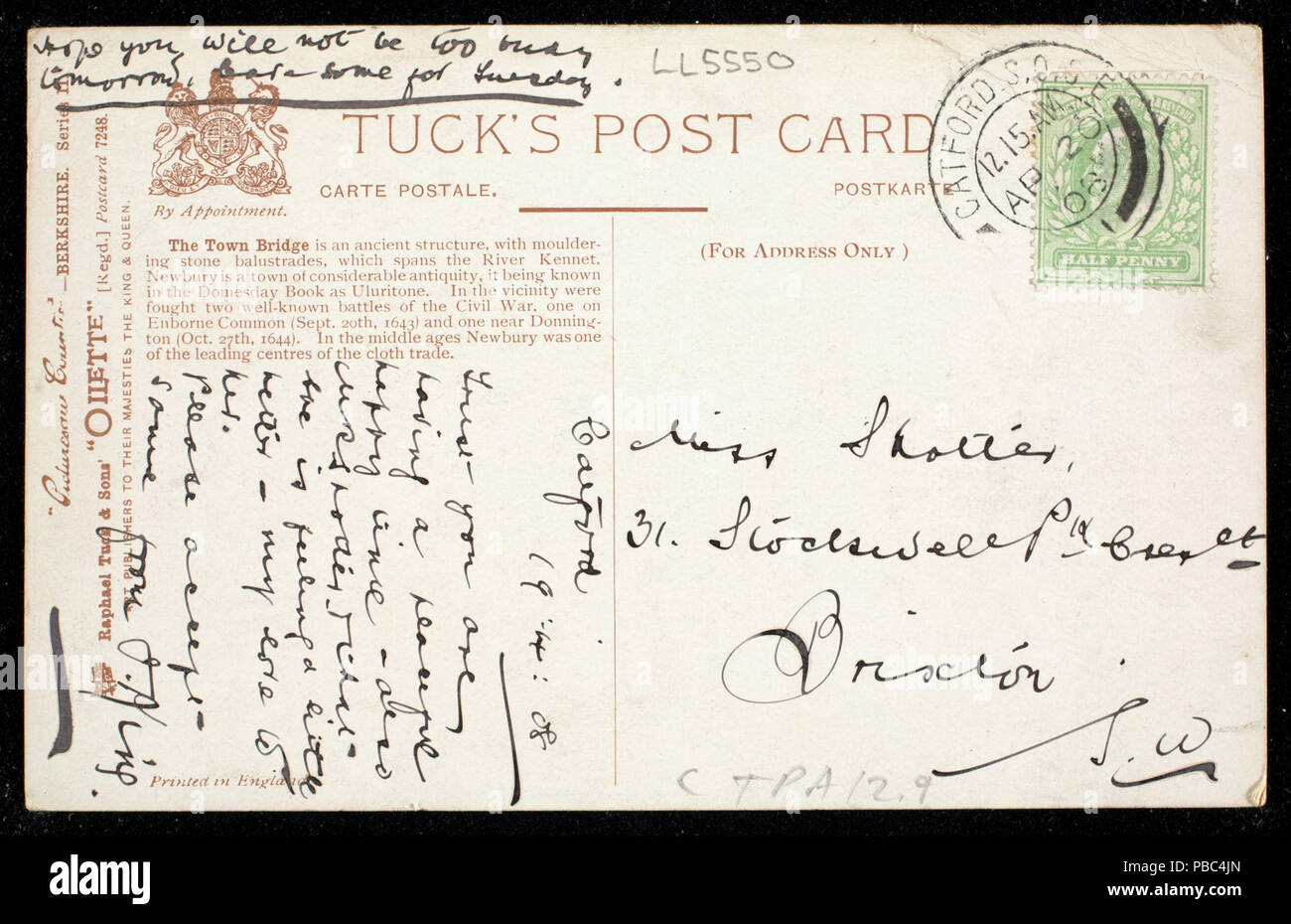 1194 pittoresco Berkshire la città ponte, Newbury (BNI 442126) Foto Stock