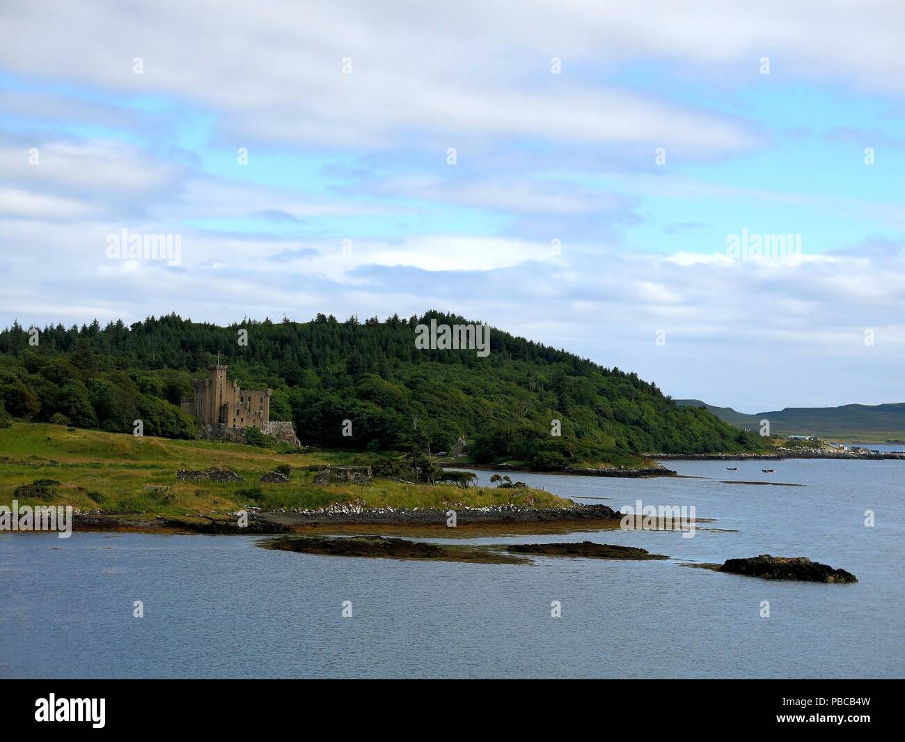 Il castello di Dunvegan, Scozia. Foto Stock