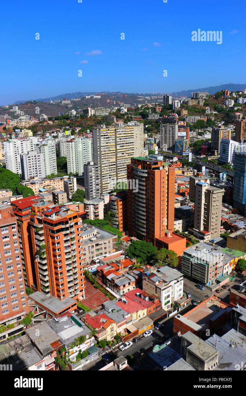 Architettura della Sabana Grande Area in Caracas Venezuela, quartiere degli affari e dello shopping. Foto Stock