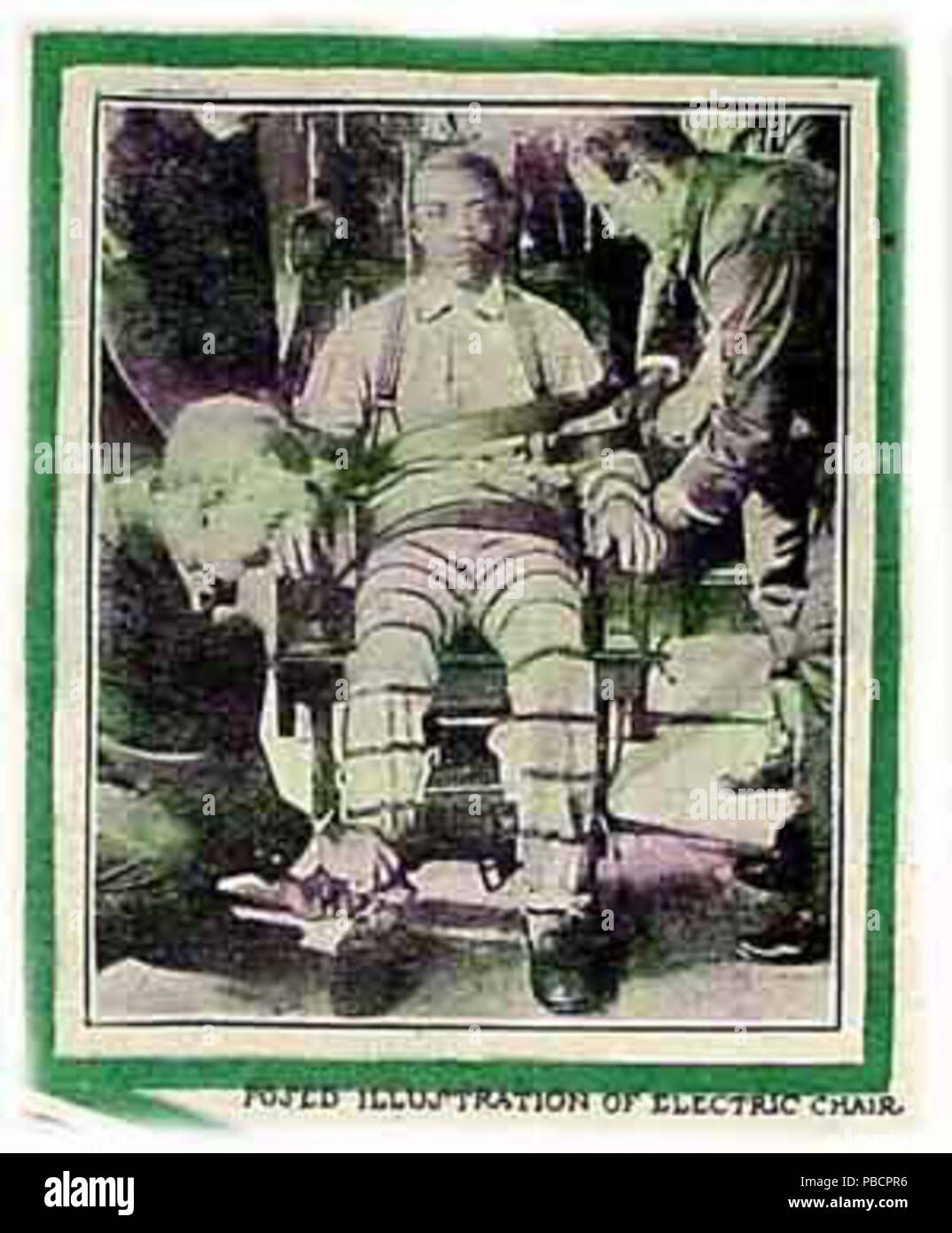 . Inglese: Illustrazione da Novembre 25, 1906 edizione del New York World . Il 10 maggio 2007 (originale data di caricamento) 1221 Poste illustrazione della sedia elettrica Foto Stock