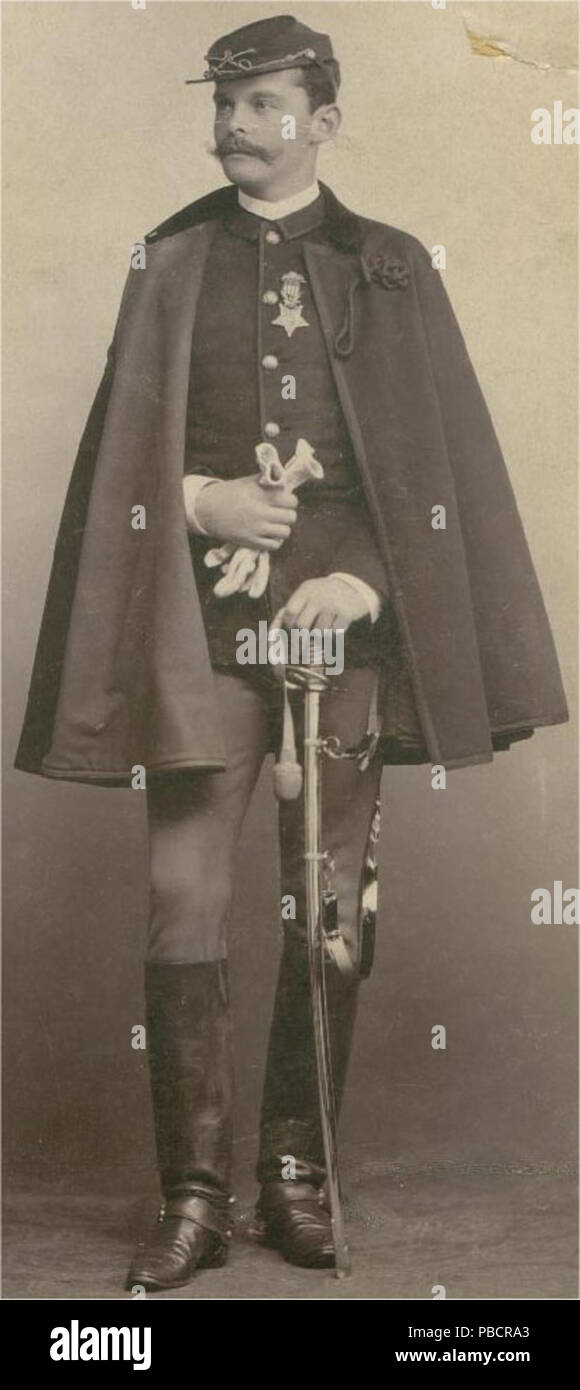 . Il tenente Powhatan Henry Clarke (1862-1893), che indossa il suo Medal of Honor, Esercito ufficiale fotografia . tra 1891 e 1893 1223 PowhatanHenryClarkeCROP Foto Stock