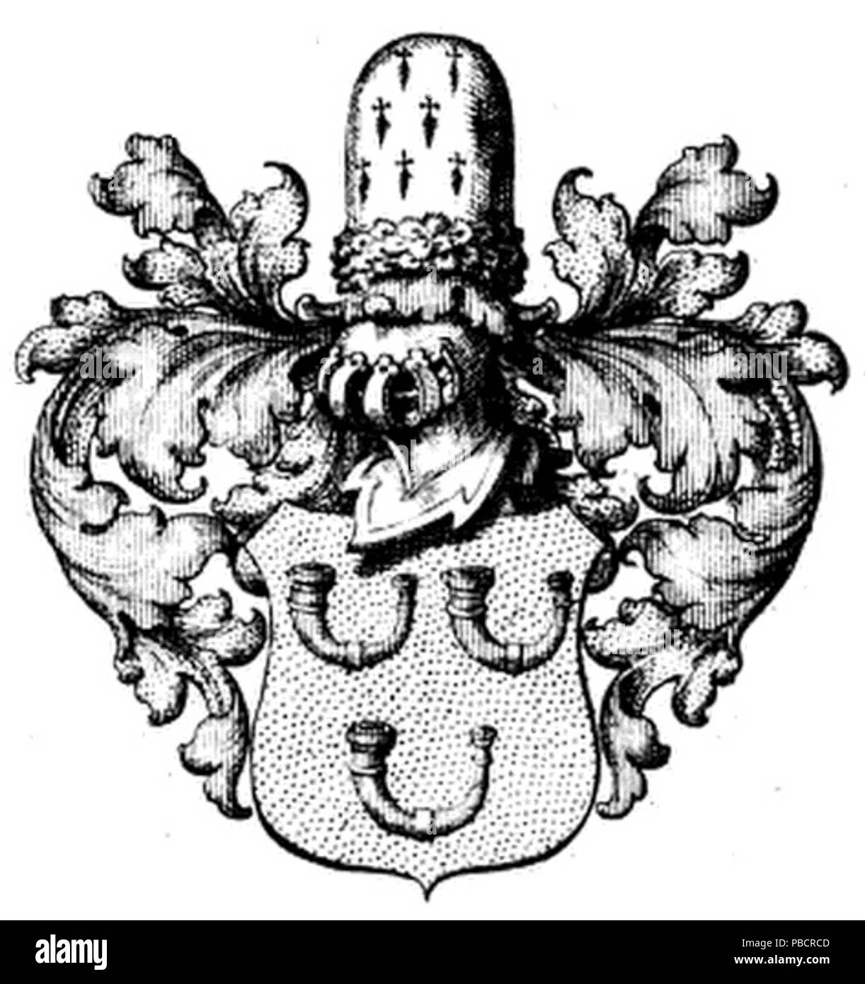 1223 Praenobilis Dom HENRICVS PRINCEPS HORNES Foto Stock