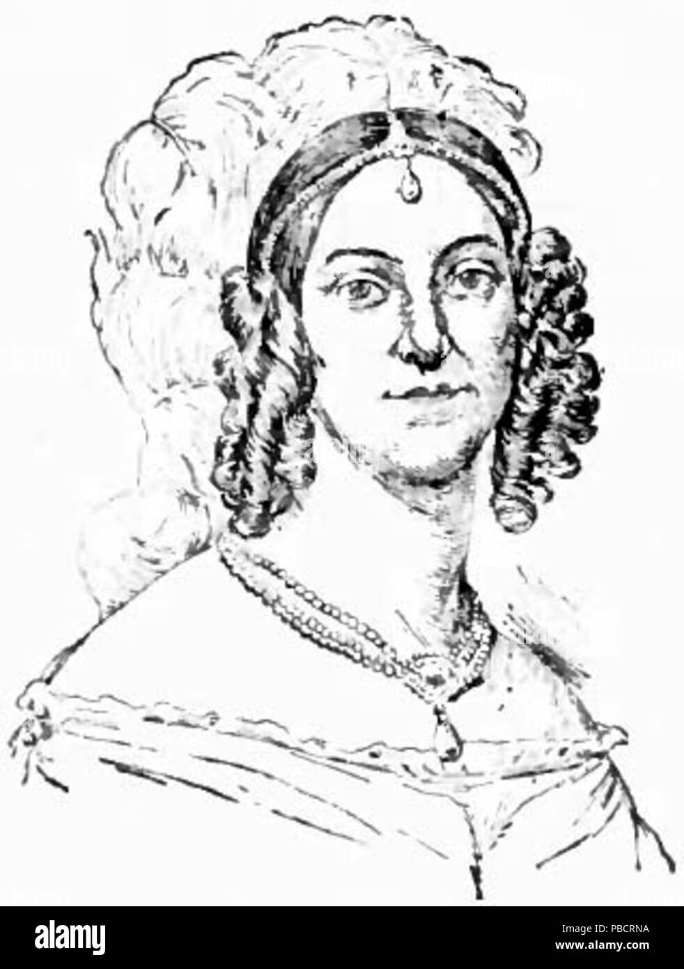 . Ritratto della testa della First Lady degli Stati Uniti Angelica Van Buren (Sig.ra Abramo Van Buren, nuora di Martin Van Buren) . pubblicato 1914 1225 Presidenti Angelica Van Buren Foto Stock