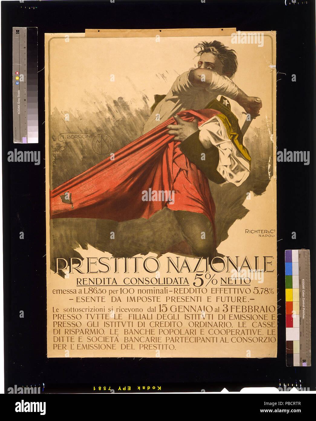 1226 Prestito nazionale rendita consolidata 5%%%%%%%% netto LCCN2004666214 Foto Stock