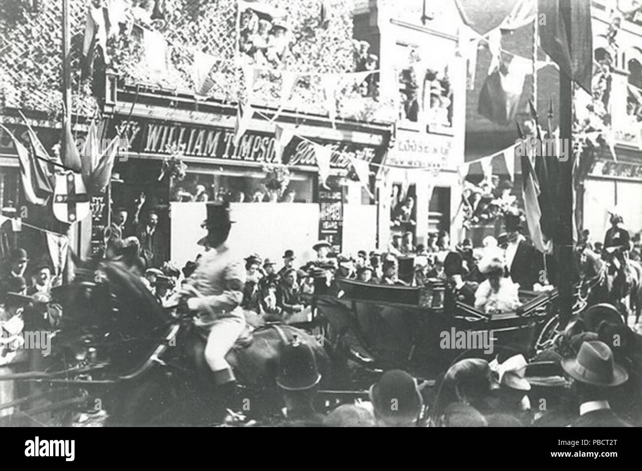 1227 il Principe del Galles e la Principessa Maria, Prince's Street 1908 Foto Stock