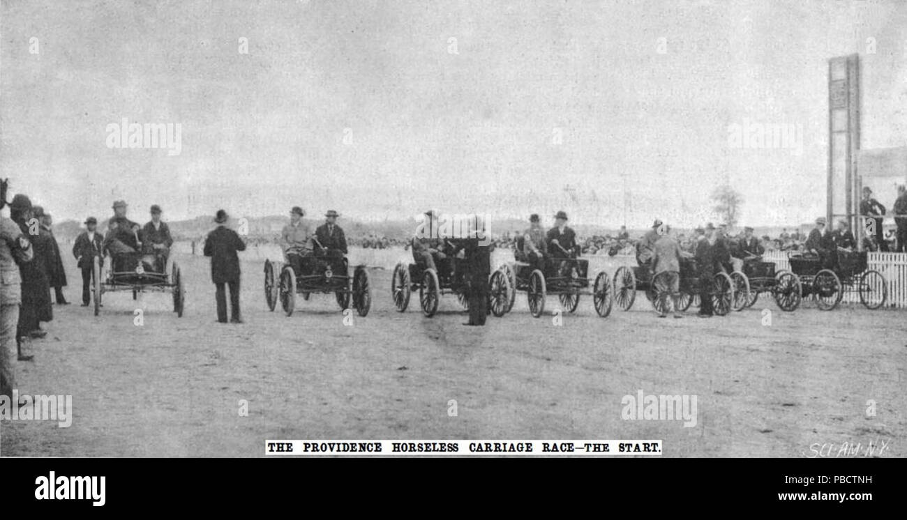 1232 La Provvidenza Horseless carrello Gara 1896 Foto Stock