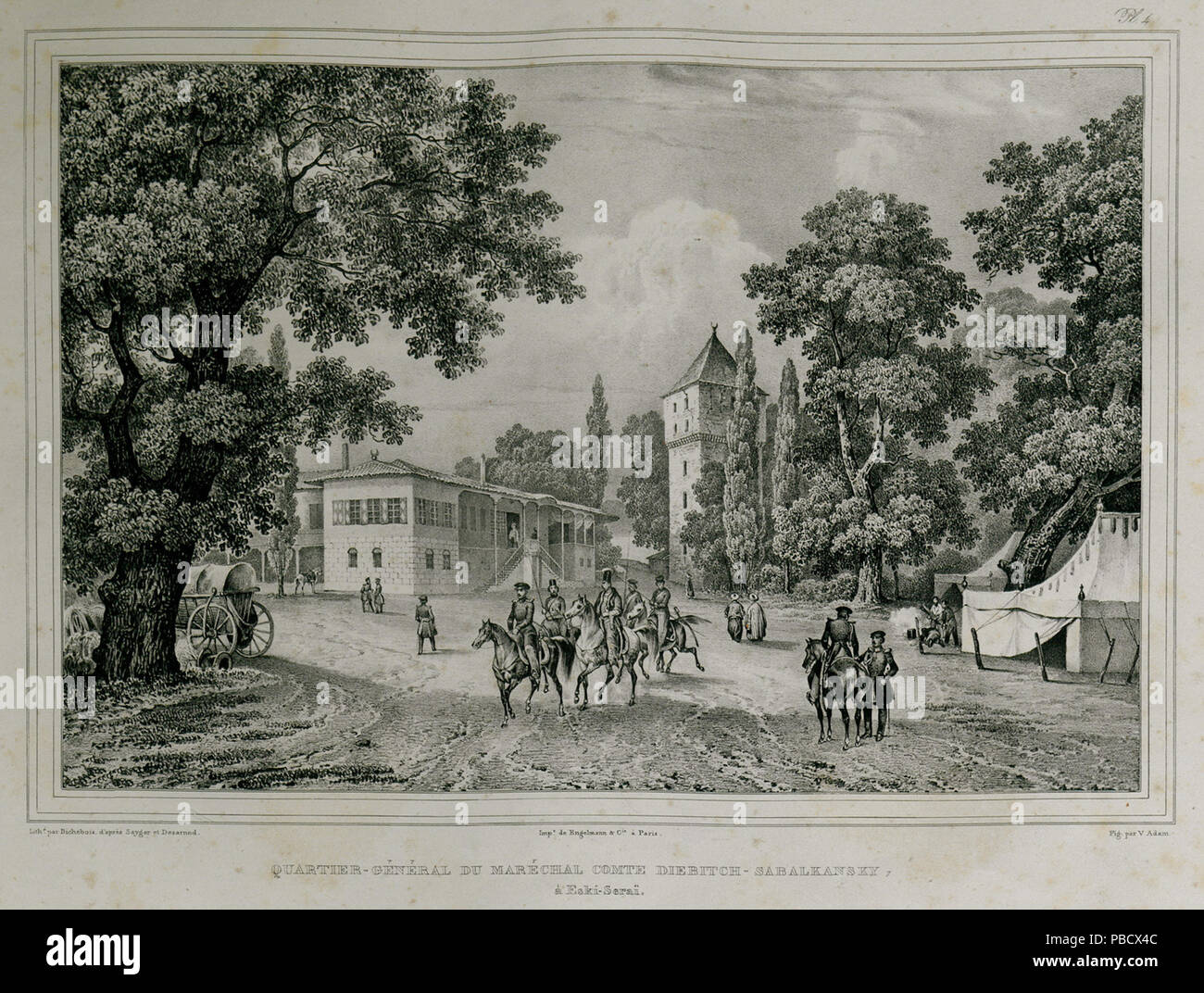 1239 Quartier-Général du Maréchal comte Diebitch-Sabalkansky, à Eski-Seraï - Sayger C - 1834 Foto Stock
