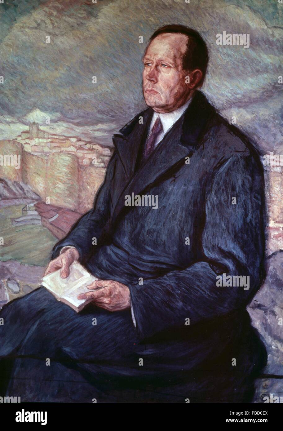 AZORIN.JOSE MARTINEZ RUIZ . OLEO DE JUAN ECHEVARRIA , 1922. CENTRO de Arte Reina Sofia. SFGP / © KORPA. Foto Stock