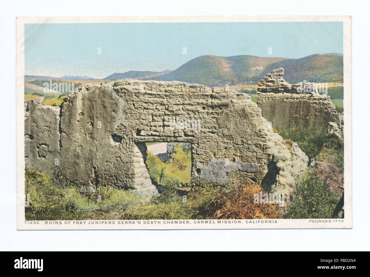 Rovine del 1277, p. Junipero Serra la Camera della Morte, Carmel Mission, California (NYPL b12647398-74246) Foto Stock