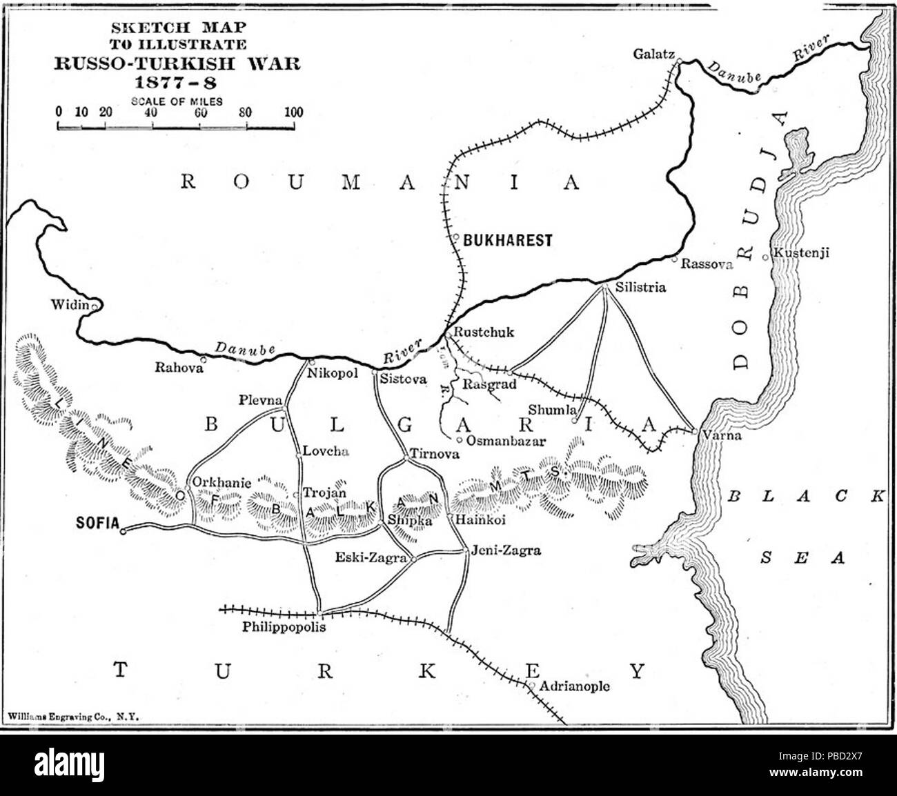 1278 Russo-Turkish guerra, 1877-1878 Foto Stock