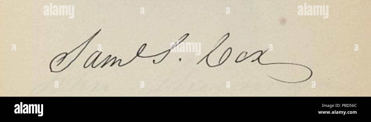 1287 Samuel S. Cox firma XXXV Convegno 1859 Foto Stock