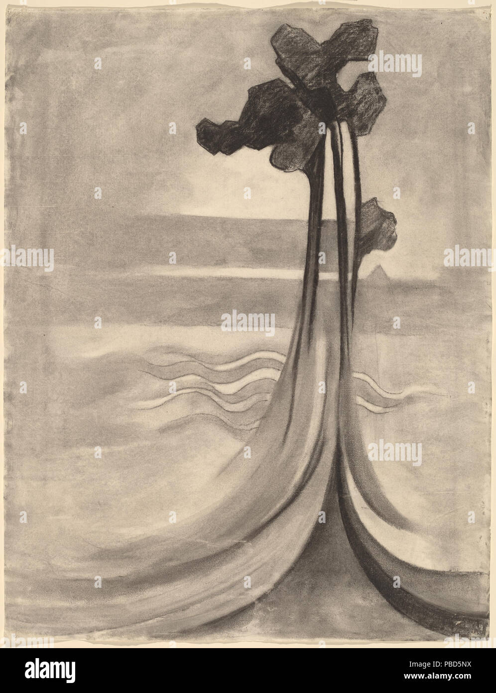 Disegno; carboncino su Fabriano carta vergata; complessivo: 61 x 47 cm (24 x 18 1/2 in.); 1304 Seconda, al di fuori della mia testa, Georgia O'Keeffe, 1915, NGA Foto Stock