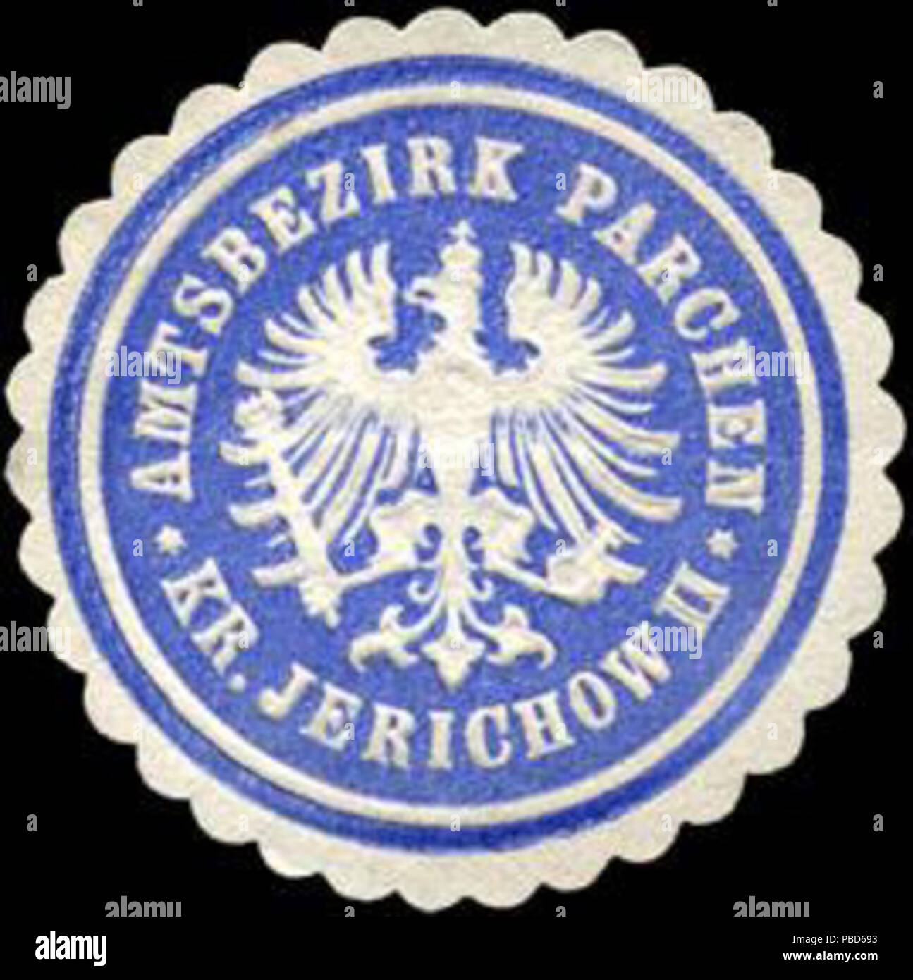 1323 Siegelmarke Amtsbezirk Parchen - Kreis Jerichow II W0226420 Foto Stock