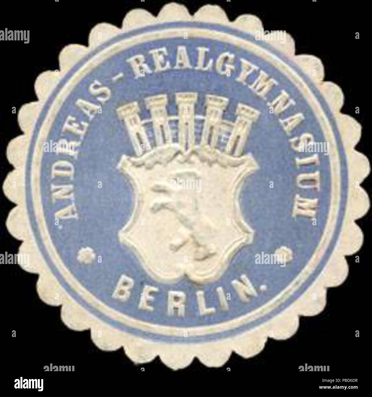 1324 Siegelmarke Andreas - Realgymnasium - Berlino W0212953 Foto Stock