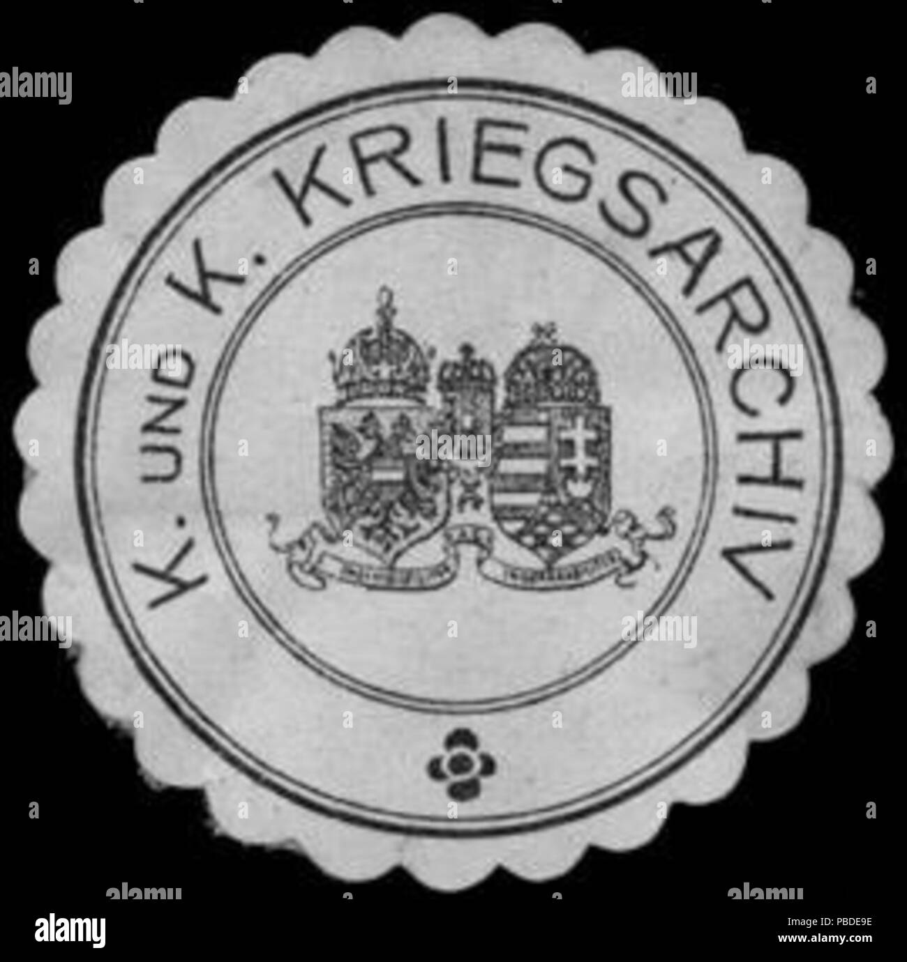 1417 Siegelmarke K. und K. Kriegsarchiv W0261357 Foto Stock