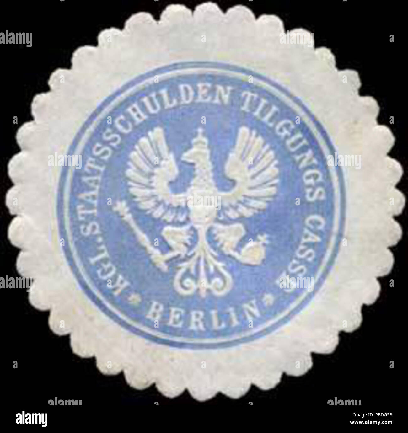 1440 Siegelmarke Kgl. Staatsschulden Tilgungs Casse W0300797 Foto Stock