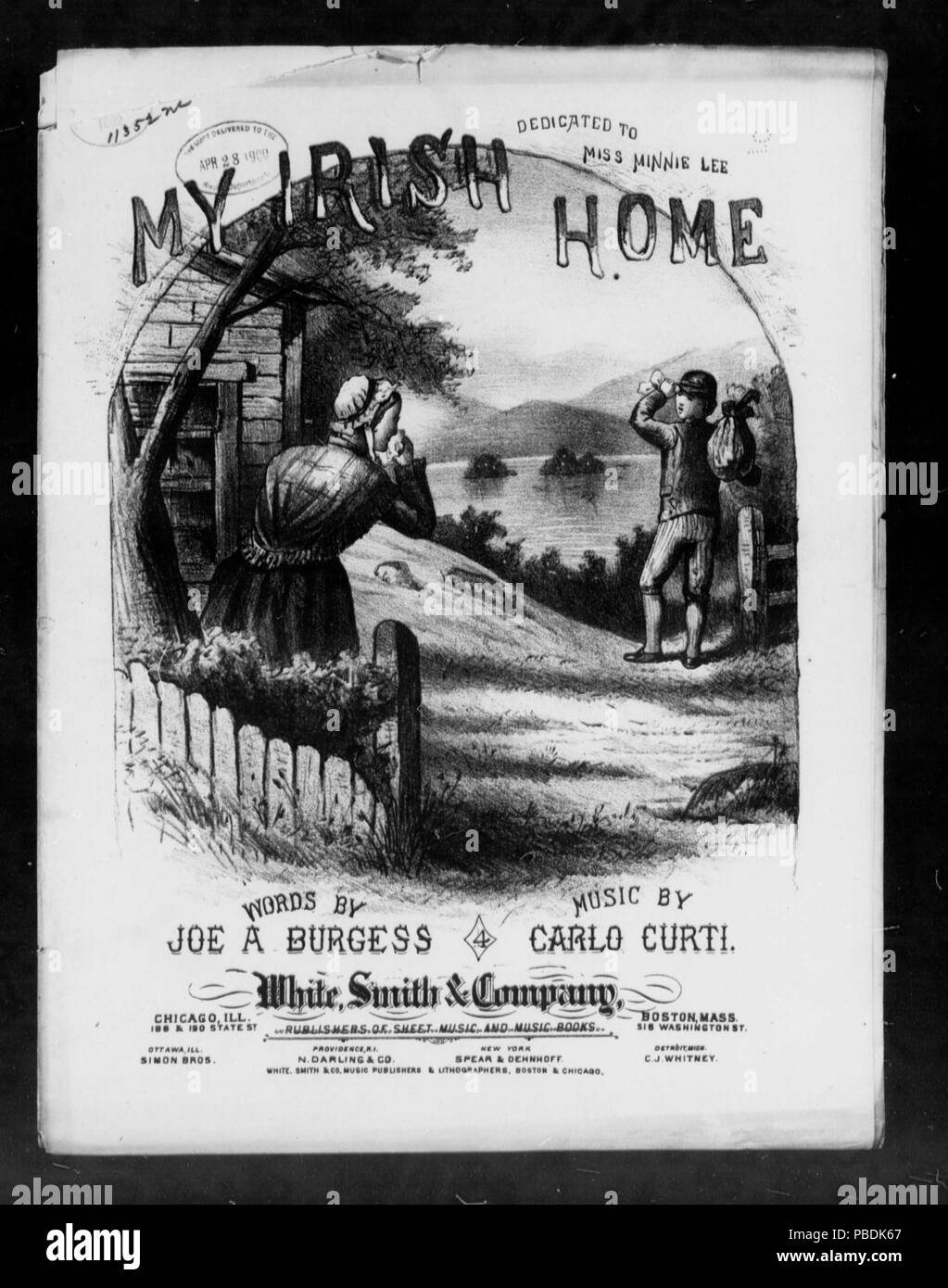 1314 fogli coperchio di musica irlandese la mia casa da Carlo Curti e Joe un burgess Foto Stock